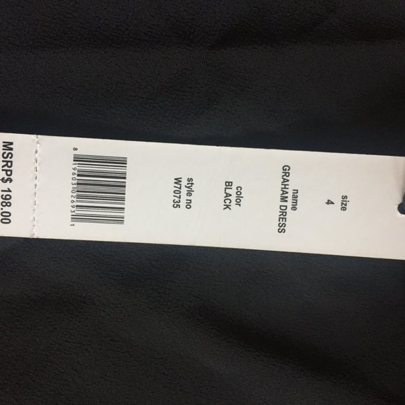 Walter Baker NWT Black Dress, Size 4 (Graham) - Picture 10 of 10